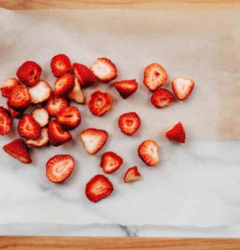Aardbeien drogen