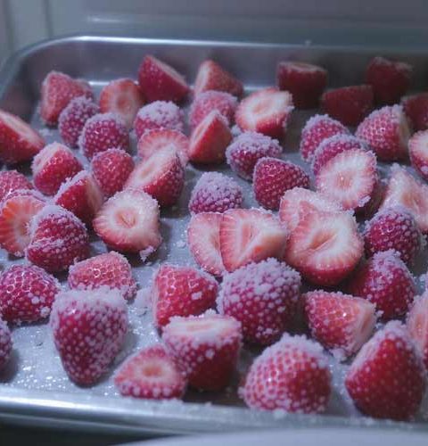 Aardbeien invriezen