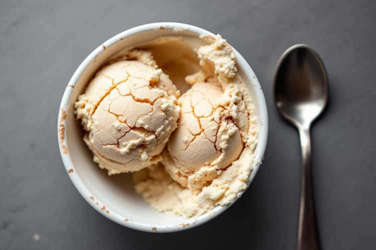 Bedorven ijs gegeten