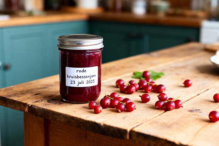 Rode kruisbessenjam maken