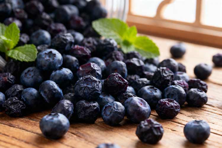 Bosbessen drogen