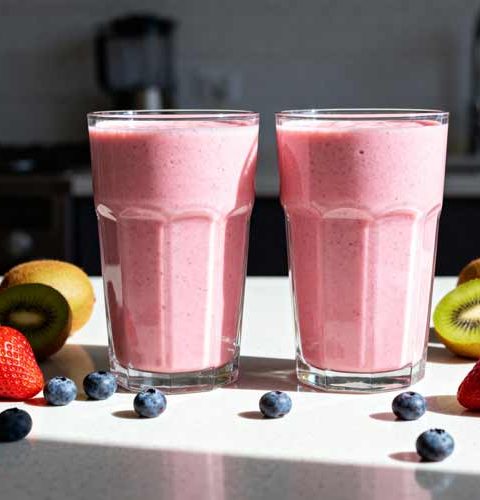 Roze smoothie maken