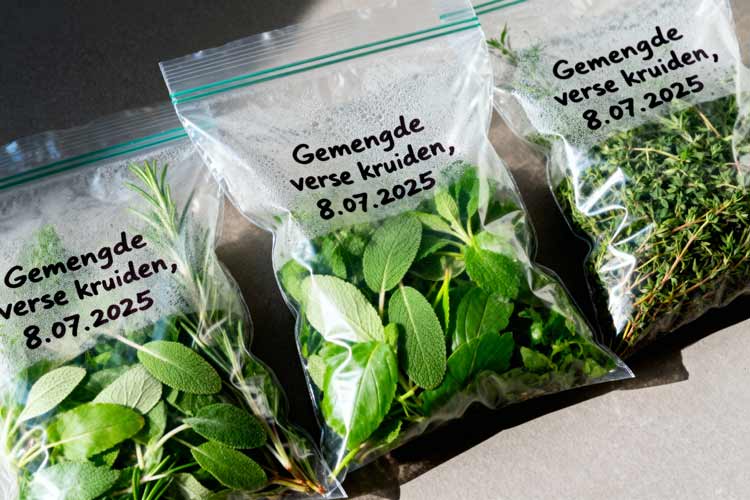 Verse kruiden vacumeren