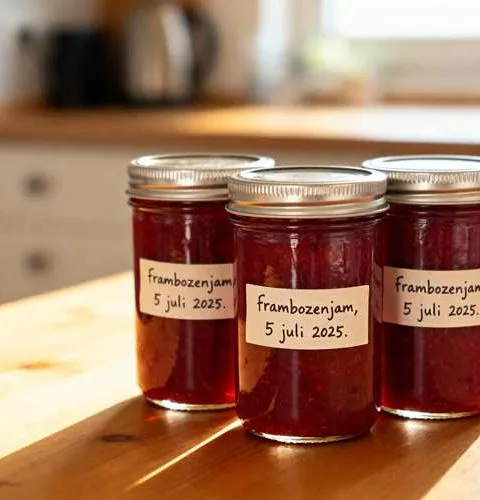 Frambozen jam maken