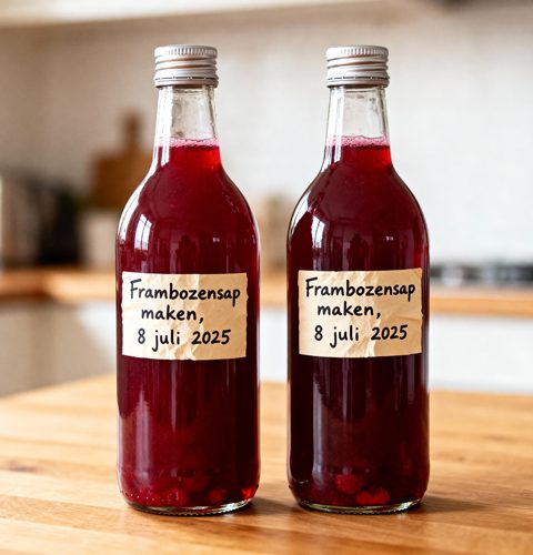Frambozensap maken