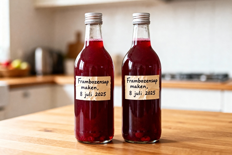 Frambozensap maken