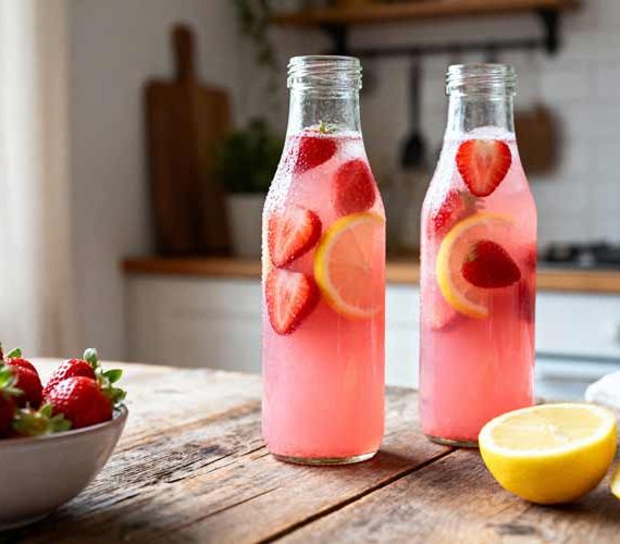 Aardbeien limonade maken