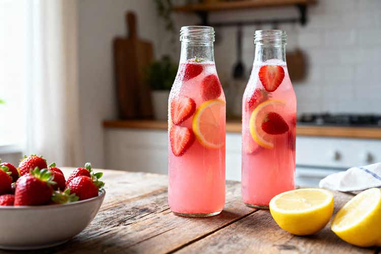 Aardbeien limonade maken