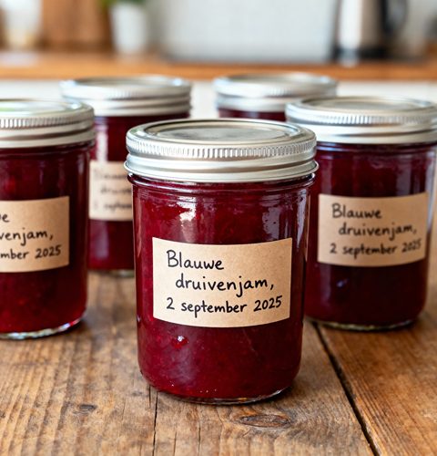 Blauwe druivenjam maken