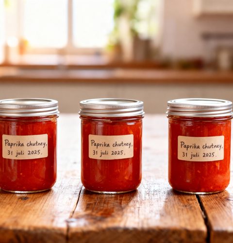 Paprika chutney maken