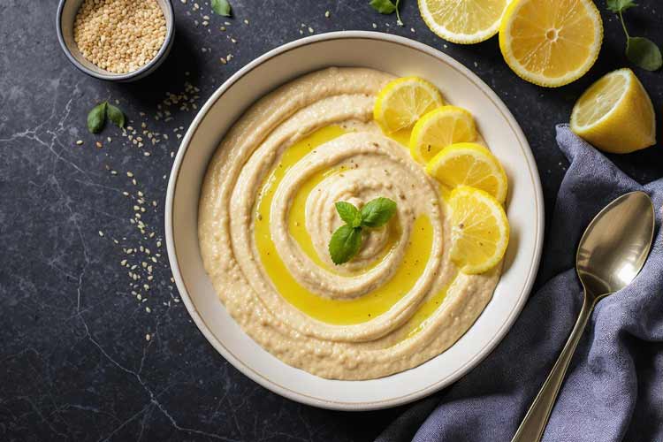 Tahini dressing maken