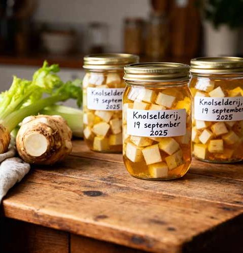 Knolselderij inmaken