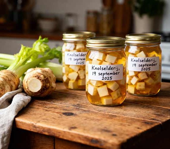 Knolselderij inmaken