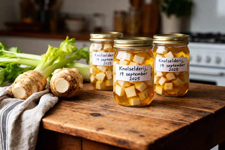 Knolselderij inmaken