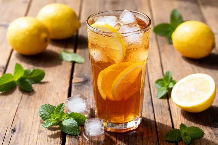 Citroen ijsthee maken