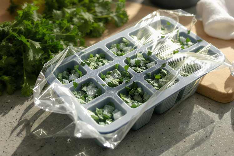 Peterselie invriezen