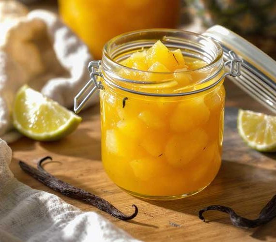 Ananasjam met limoen en vanille maken