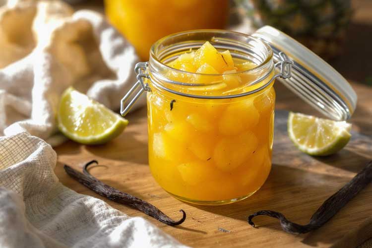 Ananasjam met limoen en vanille maken