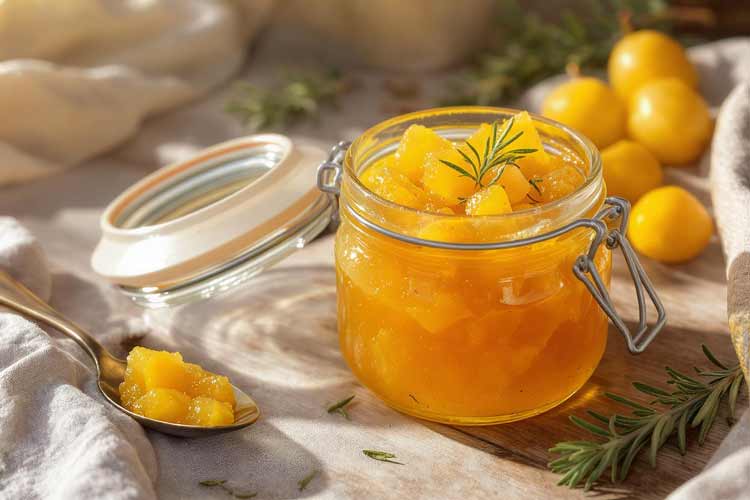 Mirabellen-rozamarijn marmelade