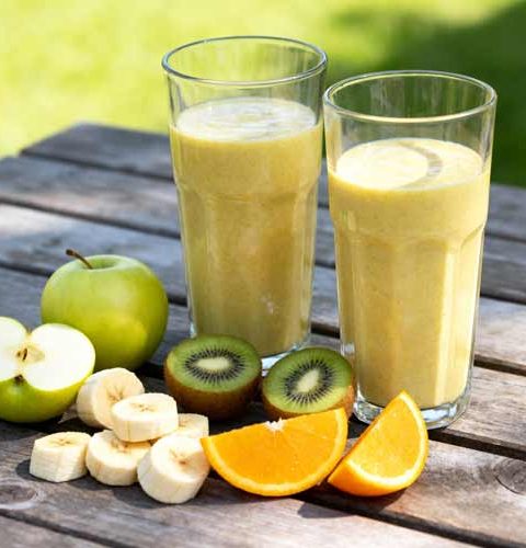 Appel banaan kiwi sinaasappel smoothie maken
