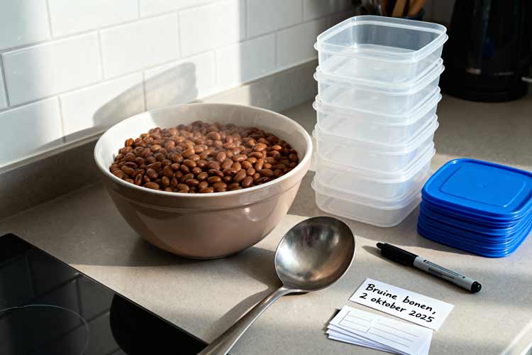 Bruine bonen invriezen