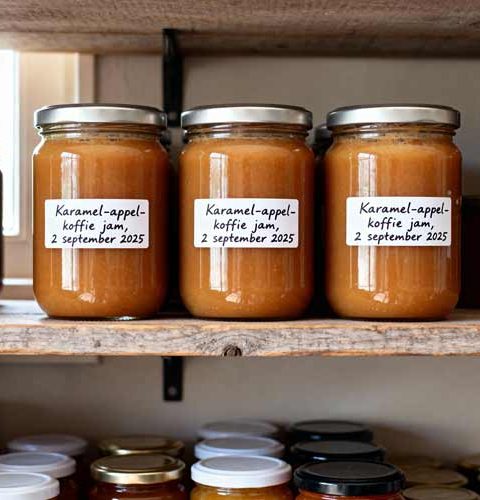 Karamel-appel-koffie jam maken