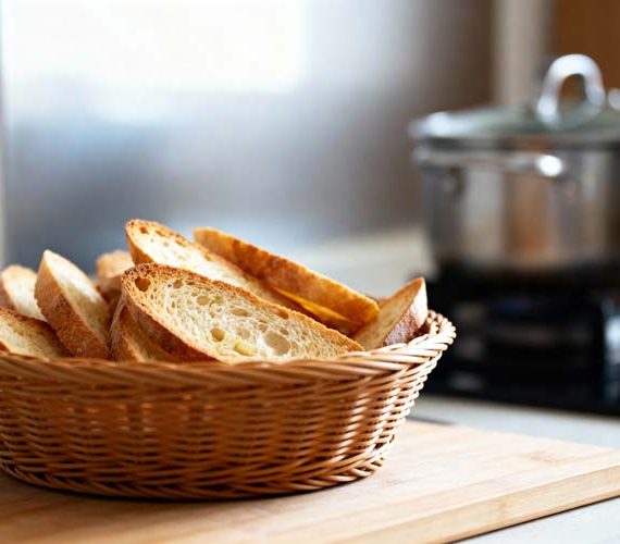 Knoflookbrood drogen