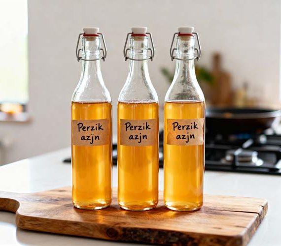 Perzik azijn maken