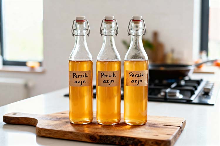 Perzik azijn maken