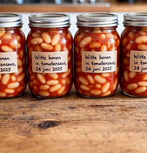 Witte bonen in tomatensaus wecken