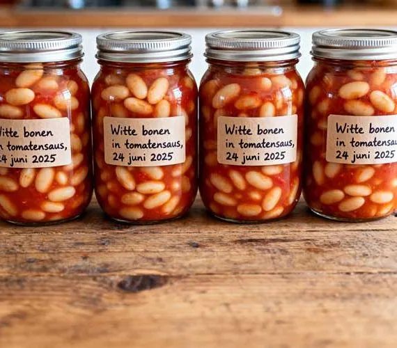 Witte bonen in tomatensaus wecken
