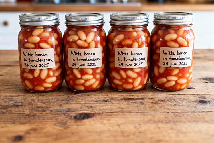 Witte bonen in tomatensaus wecken