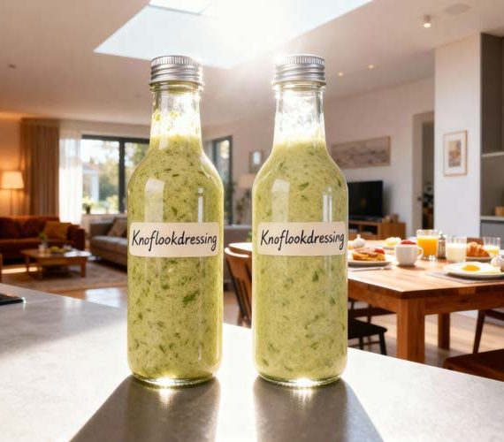 Knoflookdressing maken