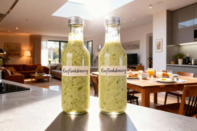 Knoflookdressing maken