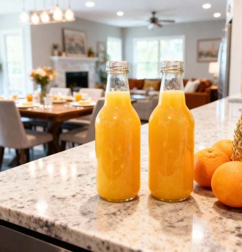 Ananas sinaasappelsap maken