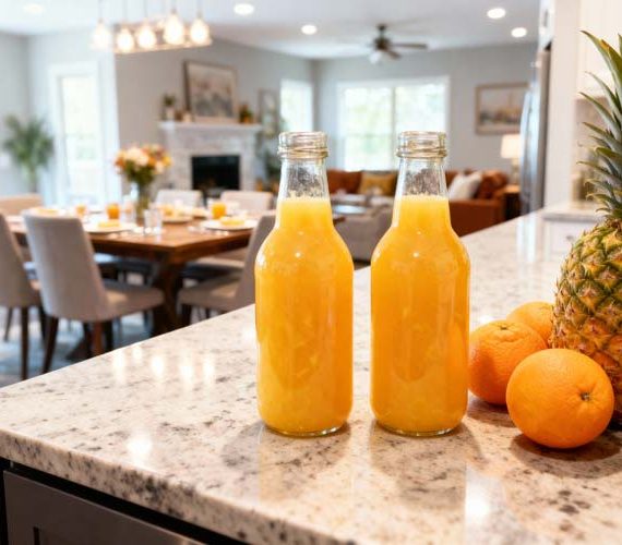 Ananas sinaasappelsap maken