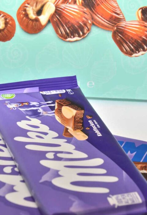Diverse soorten chocolade bij elkaar.