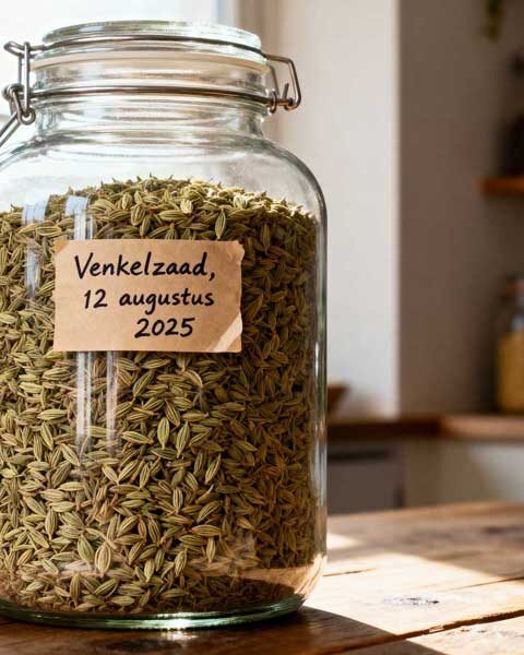 In de lucht gedroogd venkelzaad