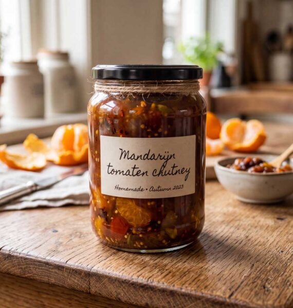 Mandarijn tomaten chutney maken met verse ingrediënten, lekker bij vlees
