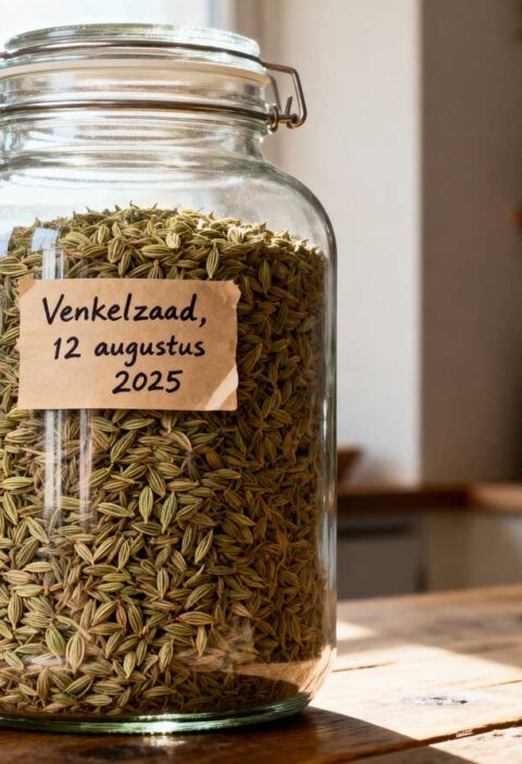 Venkelzaad drogen kun je aan de open lucht